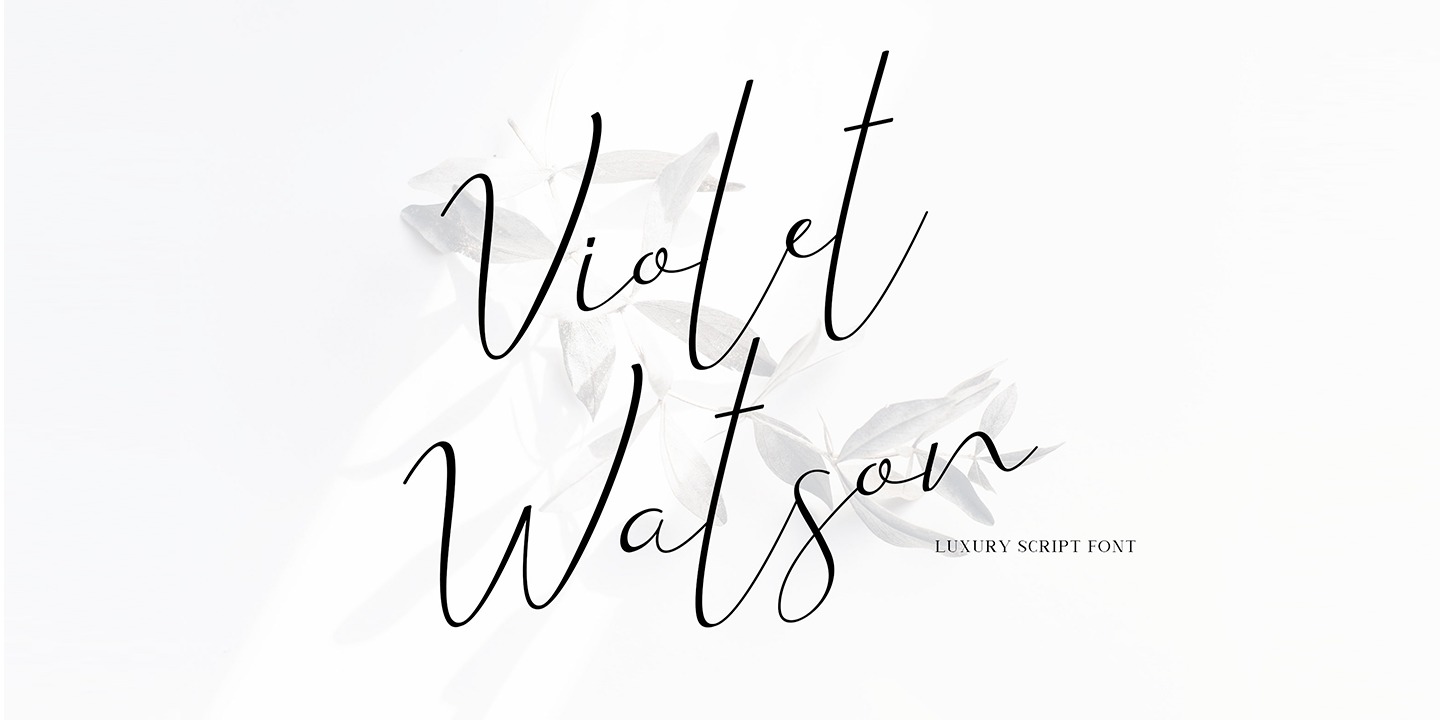 Beispiel einer Violet Watson Regular-Schriftart